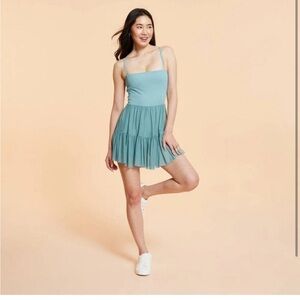 Elegant Teal Mini Dress